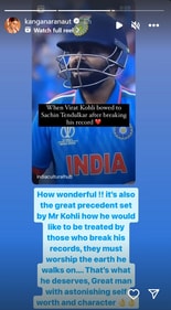 Kangana Ranaut calls Virat Kohli a great man. Kangana Ranaut calls Virat Kohli a great man.