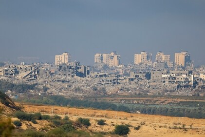 A view of damaged buildings in Gaza,, amid the ongoing conflict between Israel and the Palestinian group Hamas, November 17, 2023. REUTERS/Alexander Ermochenko (REUTERS)
