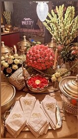 Table decor at Sonam's party.