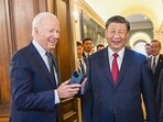 US president Joe Biden and China's Xi Jinping are seen. US president Joe Biden and China's Xi Jinping are seen.