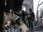 An Israeli soldier operates amid the ongoing ground invasion against Palestinian Islamist group Hamas in the northern Gaza Strip