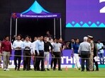 SPG officials visit the ground ahead of the Cricket World Cup final match between India and Australia, at the Narendra Modi Stadium, in Ahmedabad SPG officials visit the ground ahead of the Cricket World Cup final match between India and Australia, at the Narendra Modi Stadium, in Ahmedabad