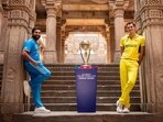 India’s captain, Rohit Sharma, and Australia’s captain, Pat Cummins, pose with the Cricket World Cup 2023 trophy. India’s captain, Rohit Sharma, and Australia’s captain, Pat Cummins, pose with the Cricket World Cup 2023 trophy.