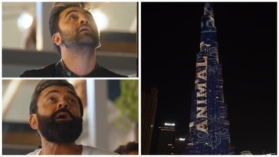 Ranbir Kapoor and Bobby Deol watched Animal teaser on Burj Khalifa. Ranbir Kapoor and Bobby Deol watched Animal teaser on Burj Khalifa.