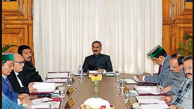 CM Sukhvinder Singh Sukhu during the cabinet meeting (HT Photo) CM Sukhvinder Singh Sukhu during the cabinet meeting (HT Photo)