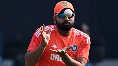 India captain Rohit Sharma takes a catch during a practice session at the Narendra Modi Stadium in Ahmedabad (AFP) India captain Rohit Sharma takes a catch during a practice session at the Narendra Modi Stadium in Ahmedabad (AFP)