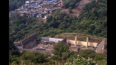 Ghatkopar firing range start to build a safety wall around the range in Mumbai . (Satish Bate/ Hindustan Times)