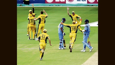 Losing against Australia, at the World Cup in 2003. (Getty Images) Losing against Australia, at the World Cup in 2003. (Getty Images)