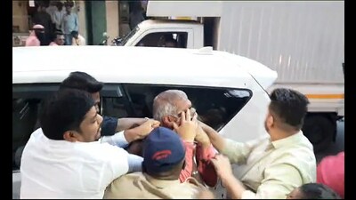 On Saturday, Jadhav’s lecture was scheduled at Bhandarkar Institute, where NCP workers planned to stage a protest and threatened to blacken Jadhav’s face. (HT PHOTO) On Saturday, Jadhav’s lecture was scheduled at Bhandarkar Institute, where NCP workers planned to stage a protest and threatened to blacken Jadhav’s face. (HT PHOTO)