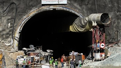 Rescue work in the Uttarkashi tunnel has been on hold since Friday. (PTI)