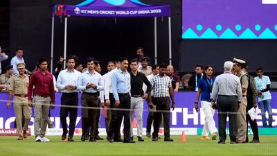 SPG officials visit the ground ahead of the ICC Men’s Cricket World Cup final match between India and Australia at the Narendra Modi Stadium in Ahmedabad on Saturday. (PTI) SPG officials visit the ground ahead of the ICC Men’s Cricket World Cup final match between India and Australia at the Narendra Modi Stadium in Ahmedabad on Saturday. (PTI)