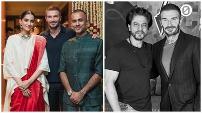 David Beckham attended a party at Sonam Kapoor's house and another at Shah Rukh Khan's Mannat. David Beckham attended a party at Sonam Kapoor's house and another at Shah Rukh Khan's Mannat.