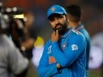 India's Rohit Sharma looks dejected after losing the ICC Cricket World Cup final 