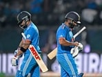 India's Virat Kohli and Rohit Sharma in action. India's Virat Kohli and Rohit Sharma in action.