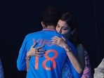 Anushka Sharma hugs Virat Kohli after India's loss to Australia in World Cup final