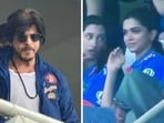 Shah Rukh Khan, Deepika Padukone and Ranveer Singh at the World Cup Final. Shah Rukh Khan, Deepika Padukone and Ranveer Singh at the World Cup Final.