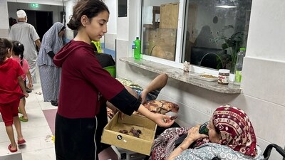 Patients and internally displaced people are pictured at Al-Shifa hospital in Gaza City on November 10, 2023, amid ongoing battles between Israel and the Palestinian Hamas movement. (AFP) Patients and internally displaced people are pictured at Al-Shifa hospital in Gaza City on November 10, 2023, amid ongoing battles between Israel and the Palestinian Hamas movement. (AFP)