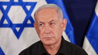 Israeli Prime Minister Benjamin Netanyahu during a press conference with defence minister Yoav Gallant. (REUTERS file)