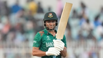 Bangladesh's captain Shakib Al Hasan in action. (AP) Bangladesh's captain Shakib Al Hasan in action. (AP)