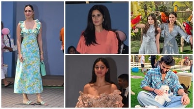 Kiara Advani, Katrina Kaif, Ananya Panday, Rasha Thadani, Meezaan Jafri and Alaviaa Jaaferi at Isha Ambani's kids' birthday party.