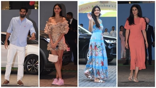 Aditya Roy Kapur, Ananya Panday, Shanaya Kapoor and Katrina Kaif at Isha Ambani's kids' bash.