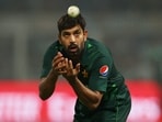 Pakistan's Haris Rauf in action 
