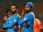 India's Virat Kohli and Rohit Sharma look dejected after losing the ICC Cricket World Cup final
