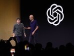 Microsoft CEO Satya Nadella (R) greets OpenAI CEO Sam Altman during the OpenAI DevDay event on November 06, 2023 in San Francisco. Microsoft CEO Satya Nadella (R) greets OpenAI CEO Sam Altman during the OpenAI DevDay event on November 06, 2023 in San Francisco.