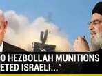 Hezbollah Fired Over 1,000 Munitions, Israel says Hezbollah Fired Over 1,000 Munitions, Israel says