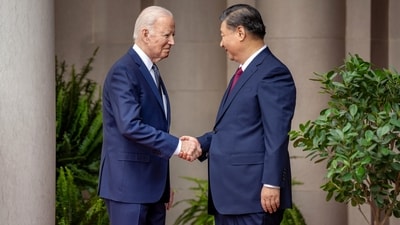 US President Joe Biden with Chinese President Xi Jinping. (The White House/X)