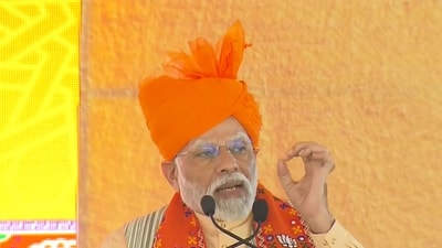 Prime Minister Narendra Modi speaks during a public meeting in Rajasthan. (PTI) Prime Minister Narendra Modi speaks during a public meeting in Rajasthan. (PTI)