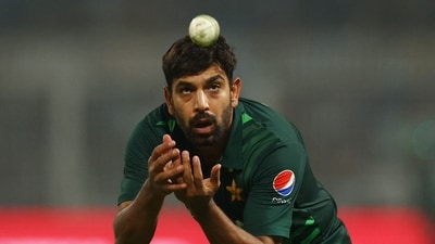 Pakistan's Haris Rauf in action (REUTERS)