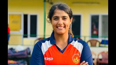 Chandigarh cricketer Parushi Prabhakar was introduced to cricket by her father Vaneet Sharma an avid cricket fan who was amazed to see Harmanpreet Kaur score a legendary unbeaten knock of 171 runs against Australia in the 2017 World Cup. (HT Photo) Chandigarh cricketer Parushi Prabhakar was introduced to cricket by her father Vaneet Sharma an avid cricket fan who was amazed to see Harmanpreet Kaur score a legendary unbeaten knock of 171 runs against Australia in the 2017 World Cup. (HT Photo)