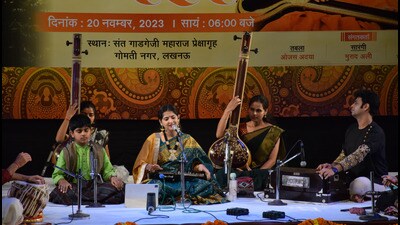 Classical vocalist Kaushiki Chakraborty and son Rishith Desikan mesmerise audience (Deepak Gupta) Classical vocalist Kaushiki Chakraborty and son Rishith Desikan mesmerise audience (Deepak Gupta)