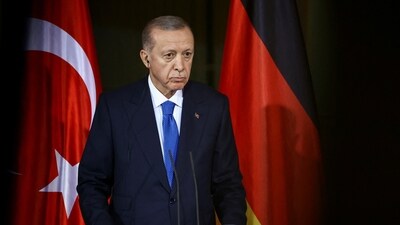 Israel-Hamas War: Turkish president Recep Tayyip Erdogan attends a press conference. (Reuters)