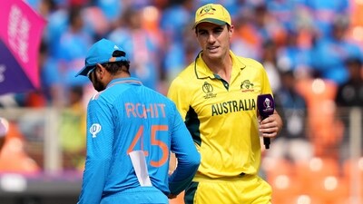 Indian captain Rohit Sharma and Australian captain Pat Cummins at the toss before the ICC Men's Cricket World Cup 2023 final between India and Australia (PTI) Indian captain Rohit Sharma and Australian captain Pat Cummins at the toss before the ICC Men's Cricket World Cup 2023 final between India and Australia (PTI)