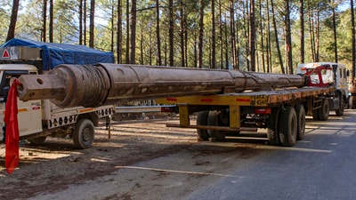Uttarkashi: A high-performance drilling machine being brought for rescue operation after a portion of an under-construction tunnel between Silkyara and Dandalgaon on the Brahmakhal-Yamunotri national highway collapsed. (PTI) Uttarkashi: A high-performance drilling machine being brought for rescue operation after a portion of an under-construction tunnel between Silkyara and Dandalgaon on the Brahmakhal-Yamunotri national highway collapsed. (PTI)