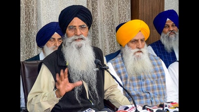 Shiromani Gurdwara Parbandhak Committee (SGPC) president Harjinder Singh Dhami . (PTI)