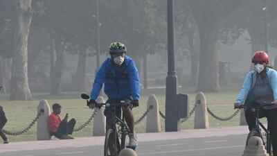 The city’s Air Quality Index (AQI) stood at 338 at 8 am on Monday. (HT Photo) The city’s Air Quality Index (AQI) stood at 338 at 8 am on Monday. (HT Photo)