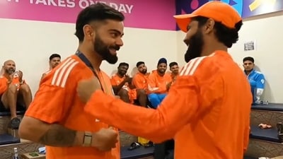 Virat Kohli and Ravindra Jadeja's smiles lifted the team morale to a certain extent (Screengrab) Virat Kohli and Ravindra Jadeja's smiles lifted the team morale to a certain extent (Screengrab)
