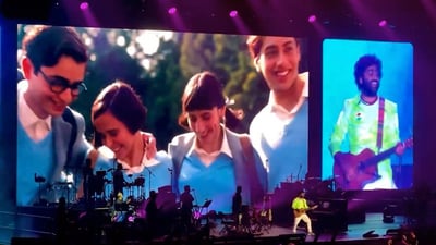 Arijit Singh at the Abu Dhabi concert. Arijit Singh at the Abu Dhabi concert.
