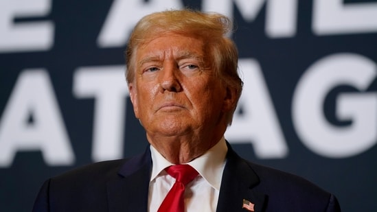 Trump Joins Governor Abbott in Thanksgiving luncheon at Southern border. (AP)