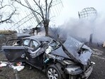 Russia-Ukraine War: Damaged radar, a vehicle and equipment are seen at a Ukrainian military facility outside Mariupol. Russia-Ukraine War: Damaged radar, a vehicle and equipment are seen at a Ukrainian military facility outside Mariupol.