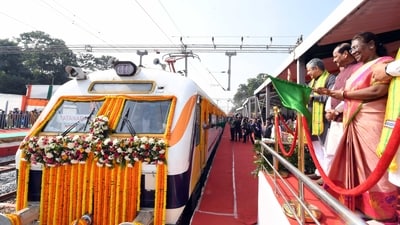 The three trains will connect tribal areas with bigger cities and give a huge boost to the local economy, access to healthcare and tribal tourism, a Railways official said. (President of India-X) The three trains will connect tribal areas with bigger cities and give a huge boost to the local economy, access to healthcare and tribal tourism, a Railways official said. (President of India-X)