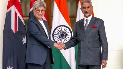 External Affairs Minister S Jaishankar meets with Australian Foreign Minister Senator Penny Wong. (ANI) External Affairs Minister S Jaishankar meets with Australian Foreign Minister Senator Penny Wong. (ANI)
