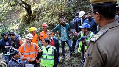 A collapse occurred in an under-construction tunnel from Silkyara to Barkot due to debris falling in the 60-metre stretch on the Silkyara side of the tunnel, due to which 41 workers were trapped.&nbsp;&nbsp; (AFP)
