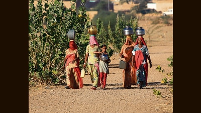 In villages across eastern Rajasthan such as Bharatpur’s Sunari , locals complained of the government not taking care of water bodies to improve falling groundwater levels. (Shutterstock) In villages across eastern Rajasthan such as Bharatpur’s Sunari , locals complained of the government not taking care of water bodies to improve falling groundwater levels. (Shutterstock)