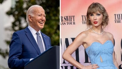 In his latest gaffe, president Joe Biden referred to Taylor Swift as Britney Spears (AP Photo/Andrew Harnik, REUTERS/Mario Anzuoni/File Photo) In his latest gaffe, president Joe Biden referred to Taylor Swift as Britney Spears (AP Photo/Andrew Harnik, REUTERS/Mario Anzuoni/File Photo)