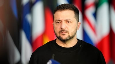 Russia-Ukraine War: Ukraine's President Volodymyr Zelenskyy addresses a media conference. (AP) Russia-Ukraine War: Ukraine's President Volodymyr Zelenskyy addresses a media conference. (AP)