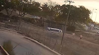 New footage released shows Hamas terrorists shooting two women dead as they tried to flee the attack launched at the Nova festival in Israel on October 7 (Daily Mail screenshot)